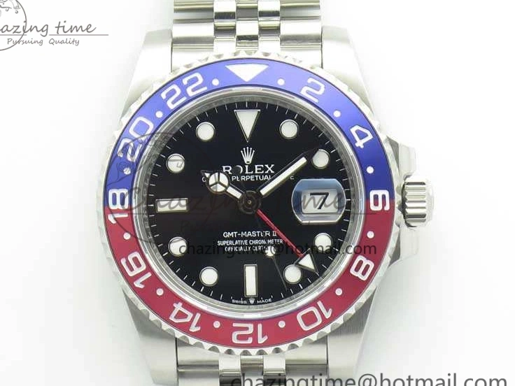 Black BPF SS On Bracelet BLRO Dial Jubilee Edition A2813 SS Maker 126710 GMT-Master Best II 0506